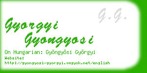 gyorgyi gyongyosi business card