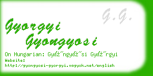 gyorgyi gyongyosi business card